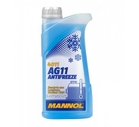 MANNOL 4011 AG11 ANTIFREEZE 1L - Koncentrát do chladicího systému - modrý