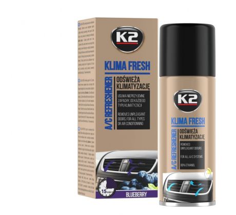 K2 KLIMA FRESH Blueberry 150ml - sprej pro osvěžení klimatizace